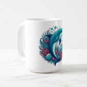 Mug Dauphin marin/côtier mignon (Devant gauche)