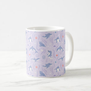 Mug Dauphin motif lavande pastel