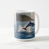 Mug Dauphin Solitaire Qui S'Éclatait Dans L'Océan, (Devant droit)