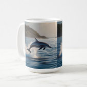 Mug Dauphin Solitaire Qui S'Éclatait Dans L'Océan, (Devant gauche)