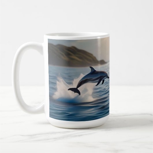 Mug Dauphin Solitaire Qui S'Éclatait Dans L'Océan, (Gauche)