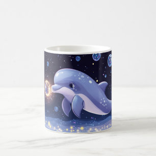 Mug dauphin Style de dessin animé vibrant Couleur amus