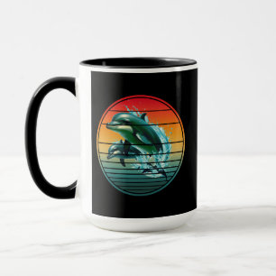 Mug Dauphin Vintage Océan Créature Marine Dauphins