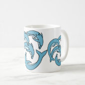 Mug Dauphins bleus entourant Thunder_Cove (Devant droit)