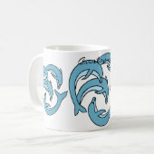 Mug Dauphins bleus entourant Thunder_Cove (Devant gauche)