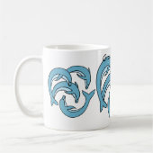 Mug Dauphins bleus entourant Thunder_Cove (Gauche)