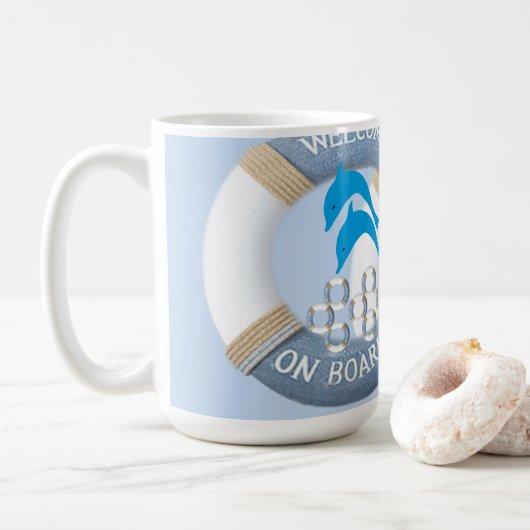 Mug Dauphins côtiers bleus (Avec donut)