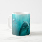 Mug Dauphins de natation vintage (Devant gauche)