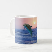 Mug Dauphins de verdure au lever du soleil (Devant gauche)