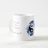 Mug Dauphins frais de Yin Yang de symbole de tatouage (Devant gauche)