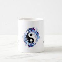 Dauphins frais de Yin Yang de symbole de tatouage