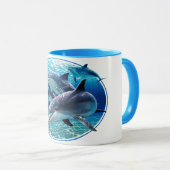 Mug Dauphins par EKLEKTIX (Devant droit)