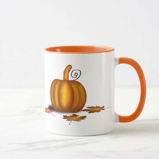 Mug d'automne avec Citrouille (Droite)
