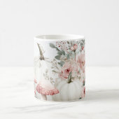 Mug d'automne avec Citrouilles roses et fleurs (Centre)
