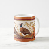 Mug d'automne avec faisans et fleurs (Devant droit)