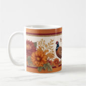 Mug d'automne avec faisans et fleurs (Gauche)
