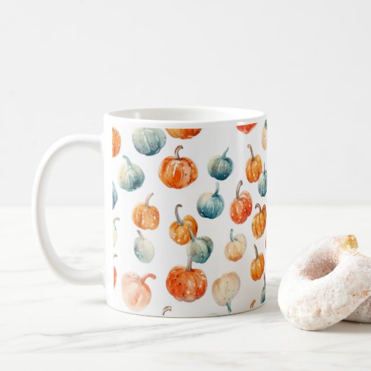 Mug d'automne : Citrouille (Avec donut)