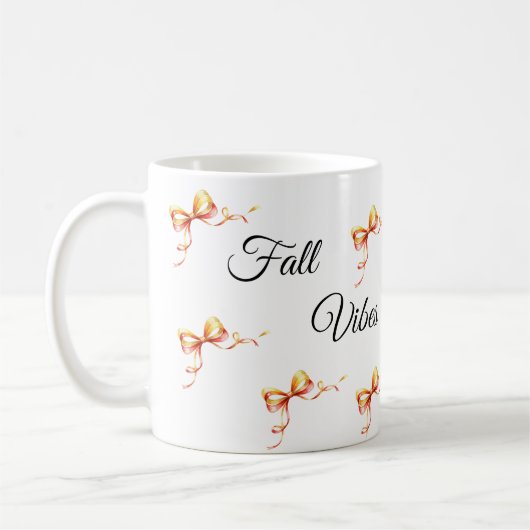 Mug d'automne personnalisé - Vibes d'automne perso (Gauche)