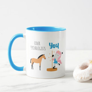 Mug D'autres psychologues contre vous Psychologie Bleu