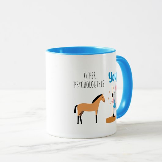 Mug D'autres psychologues contre vous Psychologie Bleu (Devant droit)