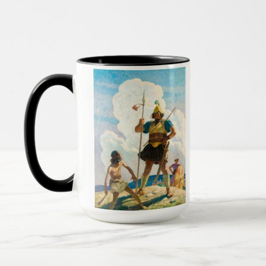 Mug David et Goliath, 1940 par Newell Convers Wyeth (Gauche)