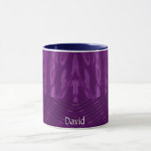 Mug DAVID ~ GLOSSY 3D brillant violet bleu (Centre)