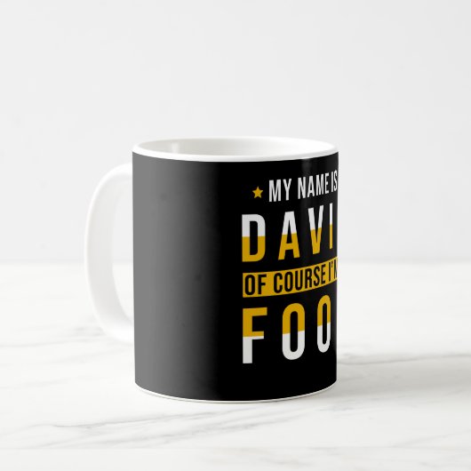 Mug David Name Don Drôle Dit (Devant gauche)