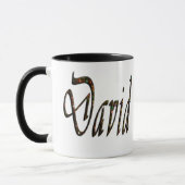 Mug David, Nom, Logo, (Gauche)