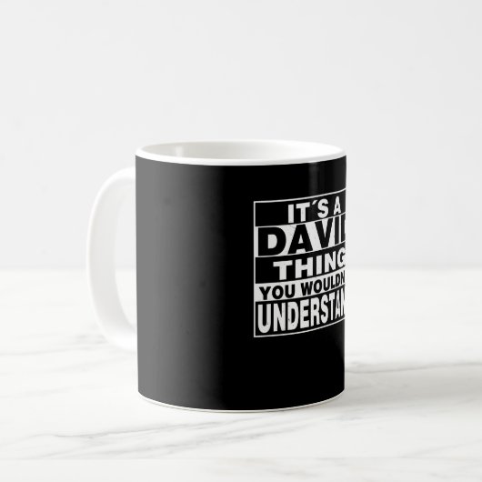 Mug DAVID Surname Personalized Giant (Devant gauche)