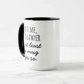 Mug d'avocat drôle pour cabinets d'avocats et cade (Devant gauche)