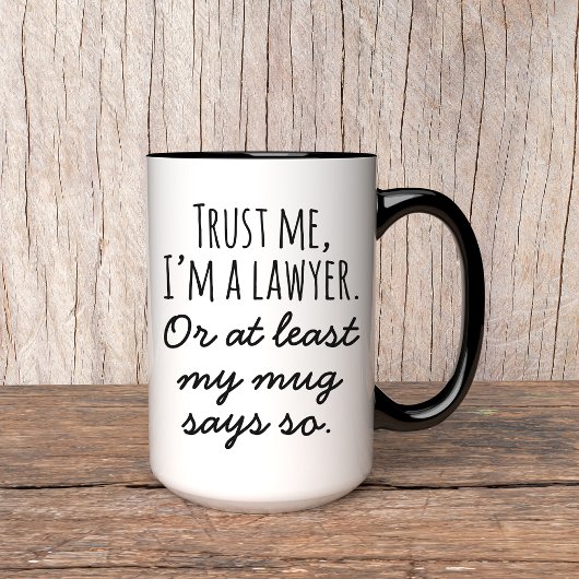 Mug d'avocat drôle pour cabinets d'avocats et cade