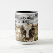 Mug Davy Crockett Citation Sur L'Enfer Et Le Texas (Centre)