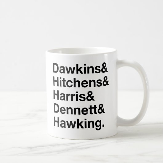 Mug Dawkins&Hitchens&Harris&Dennett&Hawking - la (Droite)