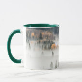 Mug Dawn Ground Fog Covers Mountain Forest (Gauche)