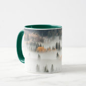 Mug Dawn Ground Fog Covers Mountain Forest (Devant gauche)
