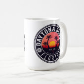 Mug Daytona Beach Floride Coucher de soleil Palmiers S (Devant droit)