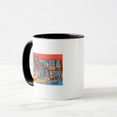 Mug Daytona Beach, Floride - Grandes Lettres Scènes (Devant gauche)