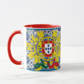 Mug d'Azulejo à la crête portugaise (Gauche)