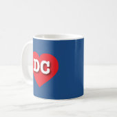 Mug DC Red Heart - J'aime DC (Devant gauche)