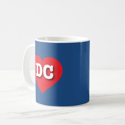 Mug DC Red Heart - J'aime DC (Devant gauche)