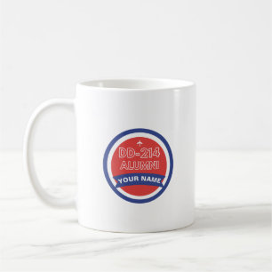 Mug DD-214 Alumni Personnalisé Retraite de l'Armée de