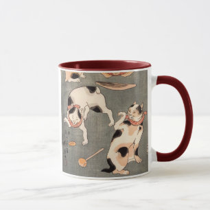 Mug ） de 上 de （de たとえ尽の内, chats japonais de 国芳 (1),