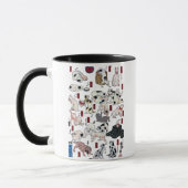 Mug ） de 下 de （de 其のまま地口猫飼好五十三疋, chats de 国芳 (3), (Gauche)