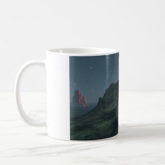 Mug de 11 oz avec l'image "Monuments du désert" (Gauche)
