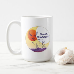 Mug de 15 oz : Séquim paysage de wapitis et de mon