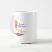 Mug de 15 oz : Séquim paysage de wapitis et de mon (Devant gauche)