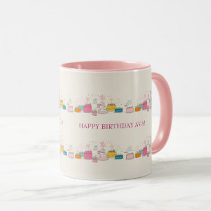 Mug de anniversaire personnalisé – Doodle de confe