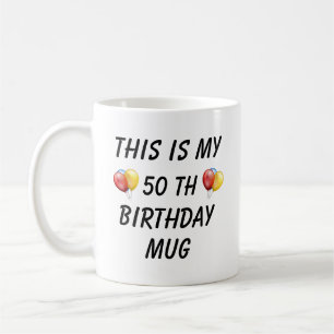 Mug de anniversaire personnalisé, Mug à café