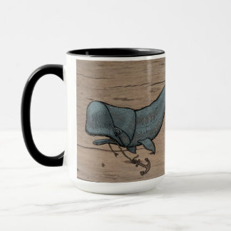 Mug de baleines et d'hibiscus 15oz