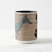 Mug de baleines et d'hibiscus 15oz (Centre)